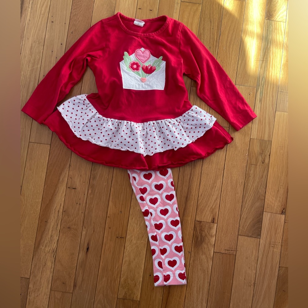 RicRac & Ruffles Valentines letter pant set
